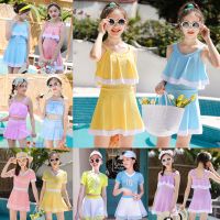 游泳衣女中大童新款小清新女孩8-12岁仙洋气儿童分体式泳衣套装