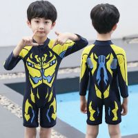 儿童泳衣男童女童游泳衣男连体宝宝中大童小童男孩幼儿学生泳装