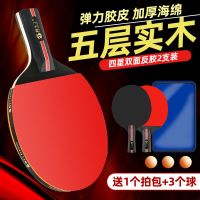 乒乓球拍横拍直拍双拍初学者训练比赛级儿童款套装
