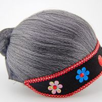 媒婆头饰老太太假发头套老婆头套丑婆老奶奶演出表演孟婆假发帽子