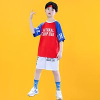 街舞儿童潮服六一啦啦队演出服女童爵士舞服装男童套装夏