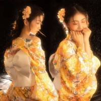 新款日系和服影楼摄影服装时尚写真艺术照服饰明少女长袍女拍照