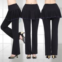 广场舞服装新款裙裤牛奶丝拉丁舞裤跳舞裤长裤子女春夏季舞蹈裤裙