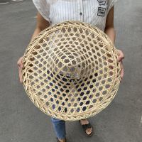 竹编斗笠帽舞蹈道具儿童成人跳舞彩色帽幼儿园舞台表演广场舞竹帽