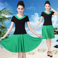 套装/单裙广场舞服装裙新款短袖上衣短裙健身跳操舞蹈演出服女夏