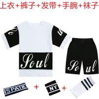 儿童街舞服装夏季潮男童帅气短袖套装小学生六一爵士舞演出服