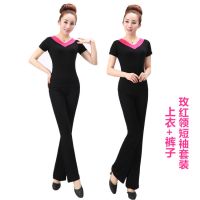 杨丽萍广场舞服装新款套装莫代尔棉中老年跳舞衣成人运动舞蹈服女