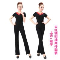 杨丽萍广场舞服装新款套装莫代尔棉中老年跳舞衣成人运动舞蹈服女