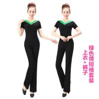 杨丽萍广场舞服装新款套装莫代尔棉中老年跳舞衣成人运动舞蹈服女