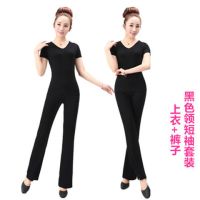 杨丽萍广场舞服装新款套装莫代尔棉中老年跳舞衣成人运动舞蹈服女
