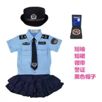儿童小军装小交警演出服六一幼儿小警察制服短袖男女童玩具