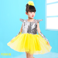 网纱女童幼儿园小学生亮片蓬蓬纱裙演出表演服爵士舞
