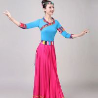 新款少数民族服装藏族舞蹈演出服中国风广场舞衣服民族风大摆舞裙