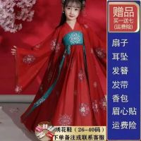 汉服女童中国古风仙绣印花套装广袖齐胸襦裙唐制演出服夏季