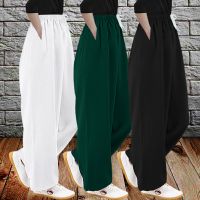 春夏棉麻太极裤男女宽松灯笼裤亚麻健身裤瑜珈裤束脚武术裤练功裤