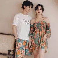 情侣泳衣情侣款性感比基尼海边沙滩ins风度假泳装蜜月游泳衣套装