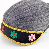 媒婆头饰老太太假发头套老婆头套丑婆老奶奶演出表演孟婆假发帽子