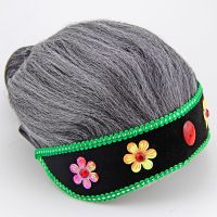 媒婆头饰老太太假发头套老婆头套丑婆老奶奶演出表演孟婆假发帽子