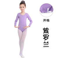 舞蹈训练服装短袖女童形体服儿童练功服春夏季棉芭蕾舞连体服跳舞