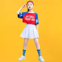 街舞儿童潮服六一啦啦队演出服女童爵士舞服装男童套装夏