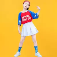 街舞儿童潮服六一啦啦队演出服女童爵士舞服装男童套装夏