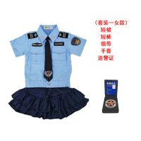 儿童小军装小交警演出服六一幼儿小警察制服短袖男女童玩具