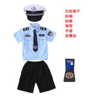 儿童小军装小交警演出服六一幼儿小警察制服短袖男女童玩具