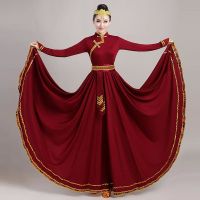 新款蒙古舞蹈大摆裙女少数民族蒙古舞台装内蒙古大草原成人表演服