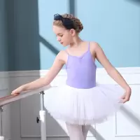 舞蹈服装儿童女夏季吊带练功服跳舞衣幼儿园演出服芭蕾舞蹈裙套装