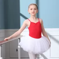 舞蹈服装儿童女夏季吊带练功服跳舞衣幼儿园演出服芭蕾舞蹈裙套装