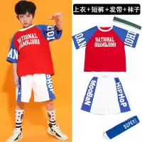 街舞儿童潮服六一啦啦队演出服女童爵士舞服装男童套装夏