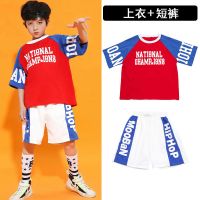 街舞儿童潮服六一啦啦队演出服女童爵士舞服装男童套装夏