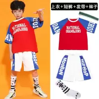 街舞儿童潮服六一啦啦队演出服女童爵士舞服装男童套装夏