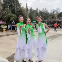 左手指月女童古典扇子伞舞蹈演出服飘逸六一儿童中国舞练功表演服