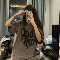 棉ins街头韩版宽松夏季新款美式复古高街印花短袖t恤女