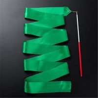 跳舞蹈彩带老师教学彩色成人体操演出道具丝带飘带长绸带