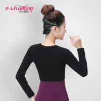 芭蕾舞蹈连体服练功上衣外套成人女披肩坎长袖冷气衫打结衣形体操