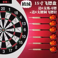 飞镖盘套装 17寸大号双面针式飞标盘射击靶子 磁性安全镖靶飞镖针