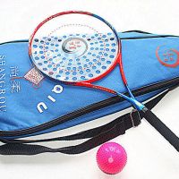 新款细柄 美丽中国 128孔高弹力拍面碳纤维太极柔力球拍