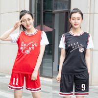 假两件篮球服套装运动球衣男女t恤短裤训练宽松透气短袖班服