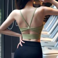 健身女孩细带运动内衣美背透气防震聚拢背心瑜伽文胸夏季薄