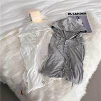 wuuus 欲风连帽上衣女夏新款显瘦辣妹t恤休闲防晒衫小心机性感