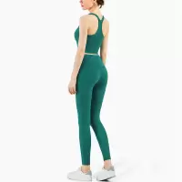 lulu瑜伽服套装2021秋款裸感运动内衣高腰紧身蜜桃瑜伽健身裤