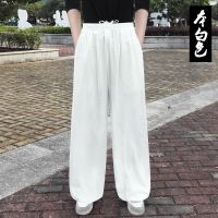 春夏棉麻太极裤男女宽松灯笼裤亚麻晨练裤健身裤瑜伽裤武术练功裤
