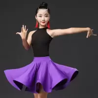新款拉丁舞服装秋冬季儿童女孩少儿拉丁舞蹈裙分体标准考级练功服