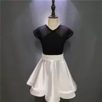 拉丁服装儿童女新款夏比赛练功服无袖演出服表演服装女童拉丁舞裙