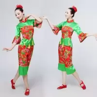新款秧歌服女装2020民族舞蹈演出服装腰鼓舞扇子舞表演服装
