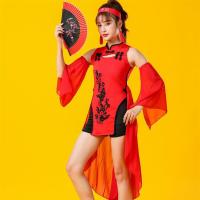 六一儿童演出服爵士舞蹈服模特t台走秀街舞表演古典时尚旗袍