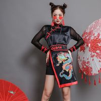 中国风爵士舞蹈服民族国风元素表演服jazz练功服韩团ds演出服