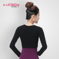 芭蕾舞蹈连体服练功上衣外套成人女披肩坎长袖冷气衫打结衣形体操